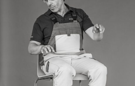 Arbeiter Motiv für Bildmontage Mitarbeiterportrait