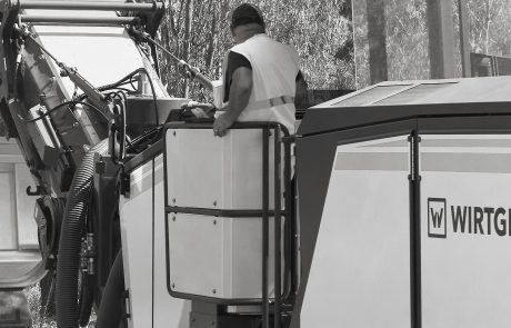 Wirtgen Fräse Detail Straßenbau Rendering