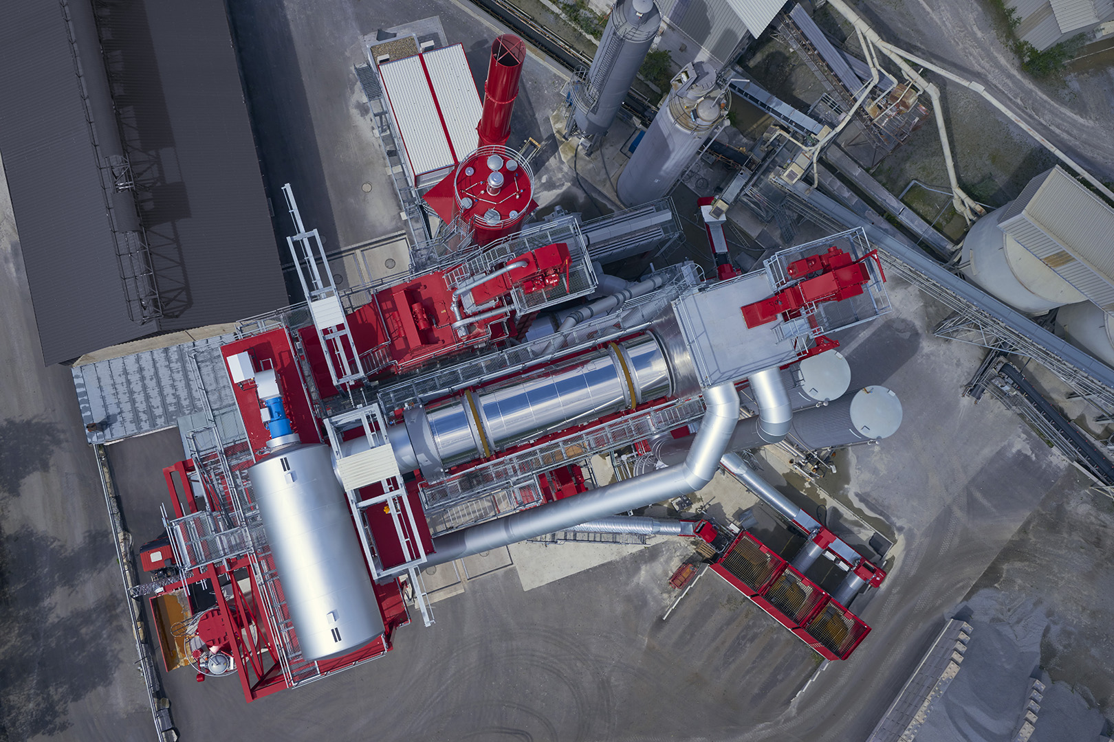 Industriefotografie Luftaufnahme einer Industrieanlage von oben